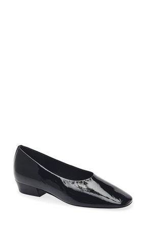Rag & Bone Poppi Heeled Ballet Leather Pump in Black Pt at Nordstrom, Size 40