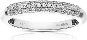 Vir Jewels 1/3 cttw Lab Grown Diamond Wedding Band in Sterling Silver For Women
