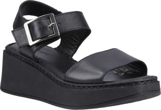 Hush Puppies Beatrix Wedge Leather WoMens Black Wedges - Size UK 5