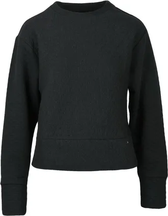 A|X Armani Exchange Black Cropped Cotton-Blend Sweatshirt