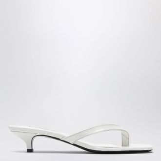 Toteme Infradito con tacco bianca in pelle