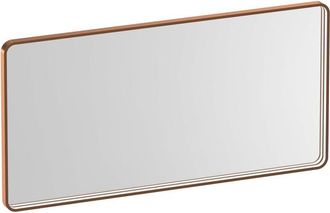 Marcel Breuer Sapphire spiegel 120 rechthoekig afgerond koper frame met directe LED-verlichting met dim- en kleurfunctie en afstandsbediening
