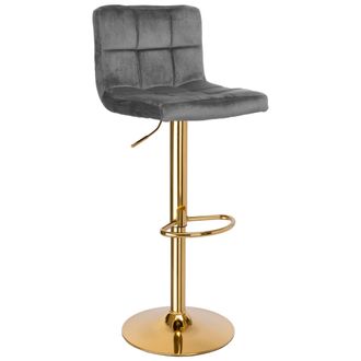 OEM Taburete De Bar Arako Gold De Terciopelo Grafito