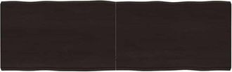 vidaXL Piano Tavolo Marrone Scuro 160x50x(2-6)cm Rovere Non Trattato - Vidaxl