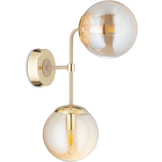 OEM L&aacute;mpara De Pared Jacob De Cristal Beige, 2 Bombillas E27