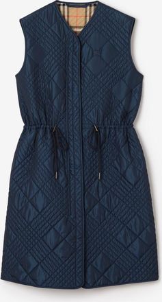 Burberry Micro Check-stitch Nylon Blend Gilet