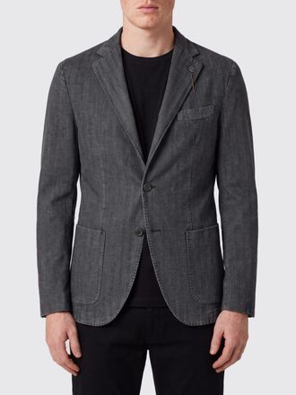 Santaniello Single-Breasted Cotton-Blend Blazer with Patch Pockets