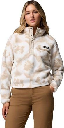 Columbia Korte Sherpa-fleecejack met halve knoopsluiting in Helvetia