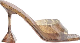 Amina Muaddi Lupita Snake Sandalen - Dames - Muiltjes - Veelkleurig - 40 EU - Schoenen
