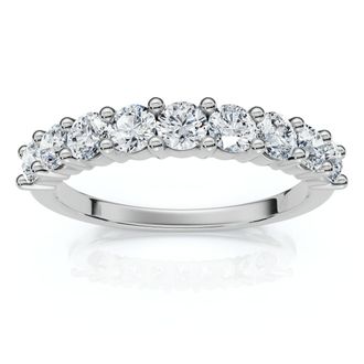 Pompeii3 1Ct TW Diamond Common Prong Stackable Wedding Ring 14k Gold/Platinum Lab Grown