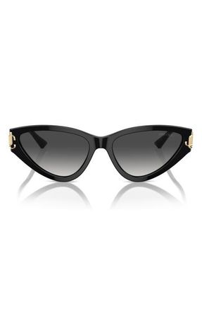 Jimmy Choo London 55mm Gradient Cat Eye Sunglasses in Black /Grey Gradient at Nordstrom