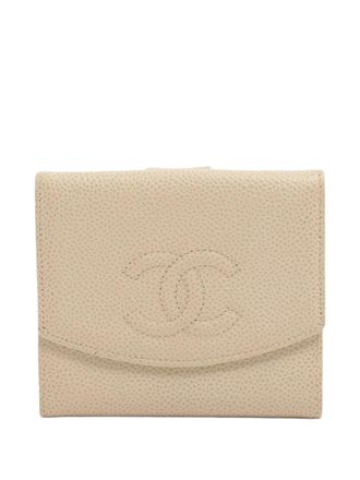 Chanel 2002-2003 CC mark wallet - women - Calf Leather - One Size - Neutrals
