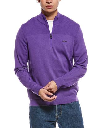 HUGO BOSS Momentum-X Wool-Blend 1/4-Zip Sweater