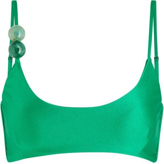 Baobab Itala Metallic Bikini top - Green - S (UK8-10 / S)