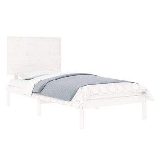 Berkfield Home Beautiful Bed Frame White Solid Wood 90x190 cm Single