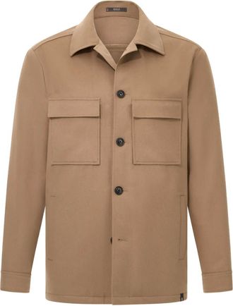 Boggi Milano Giacca-camicia con bottoni - Marrone