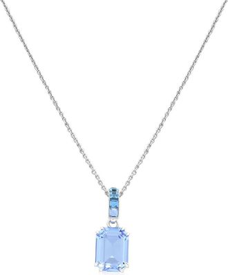 Swarovski Millenia Pendant Long Pendant Rhodium Shiny Blue