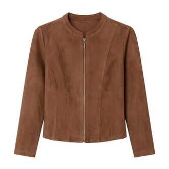 2-Biz Mujer, Chaquetas, Marrón, Talla: M