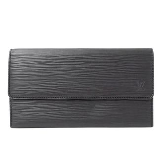 Louis Vuitton Black Galle Noir Epi Leather Long Wallet (Bi-Fold) (Pre-Owned)