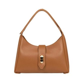 Lancaster Top Double Hobo Tas - Dames - Tassen - Bruin - Maat: ONE Size Leer