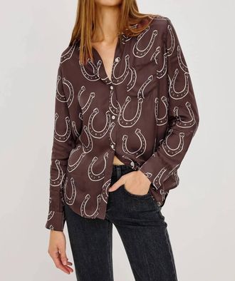 Rails Womens The Alyssa Horseshoes Blouse In Brown