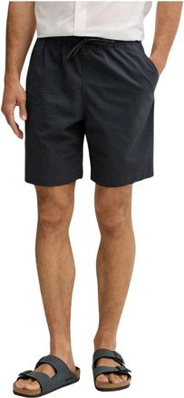 Lacoste Katoenen Seersucker Shorts - Heren - Korte Broeken - Blauw - 2XL - Katoen - Korte Broeken