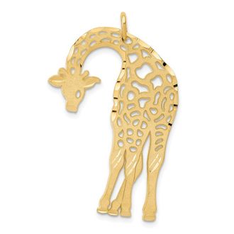 Diamond2Deal 14k Yellow Gold Giraffe Charm