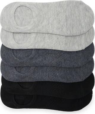 90 Degree by Reflex 6-Pack No-Show Socks in Neutral Gray Combo at Nordstrom Rack