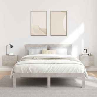 vidaXL Vidaxl - Mesitas De Noche 2 Uds Contrachapada Gris Hormig&oacute;n 40x30x30cm