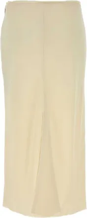 Ami Womens Skirt White Viscose Elastane