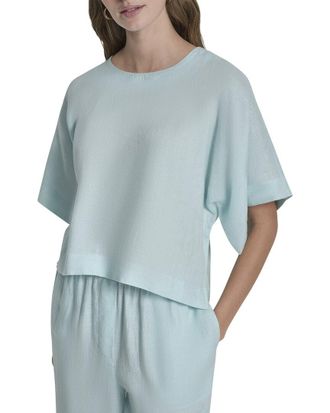 DKNY Dkny Drop Shoulder Linen Top