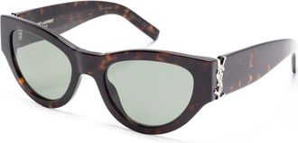 Saint Laurent M94 Zonnebril - Dames - Zonnebrillen - Bruin - 53 MM - Nylon - Accessoires