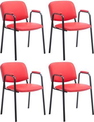 Clp Clp - Set De 4 Sillas Confidente Ken Pro En Polipiel Rojo
