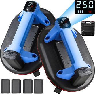 OEM Limpiacristales Digital, Capacidad De Succi&oacute;n De 250 Kg, Bater&iacute;a De Litio Recargable, Paquete De 2 Bater&iacute;as De 4 Pilas