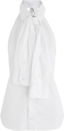 BETTTER Kennedy Open-back Cotton Shirt - White - XS (UK6 /xs)