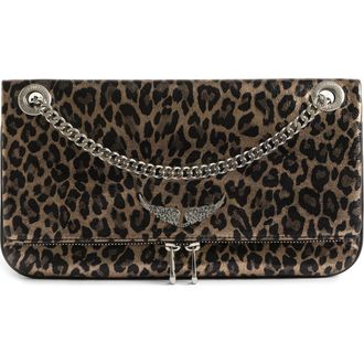 Zadig&Voltaire Rock II Metallic Leather Shoulder Bag in Silver at Nordstrom