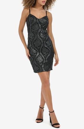 Siena My Balconia Embroidered Lace Minidress in Black at Nordstrom Rack, Size 16