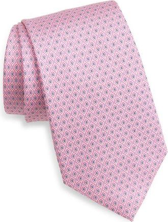 Nordstrom Jacquard Silk Tie in Pink at Nordstrom
