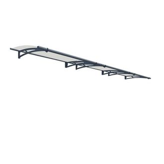 Palram Patio Cover Aquila Door Awning Canopy 4500 Clear - L453.5 cm - Grey