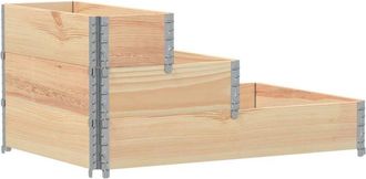 vidaXL Vidaxl - Arriate Elevado De 3 Niveles Madera Maciza De Pino 120x80 Cm