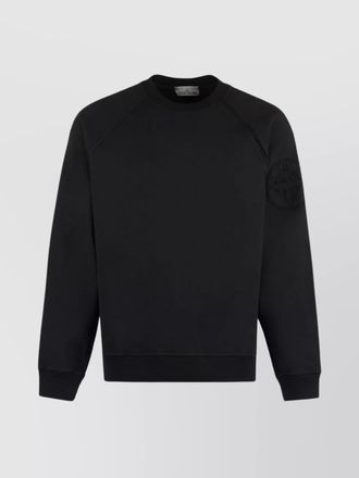 Stone Island cotton ribbed crew-neck sweatshirt