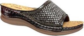 Lady Couture Rhinestone Wedge Slide Sandal in Pewter at Nordstrom Rack, Size 11Us / 42Eu