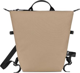 Longchamp large Le Pliage Energy backpack - unisex - Calf Leather/Recycled Fibre/Polyamide - OS - Neutrals