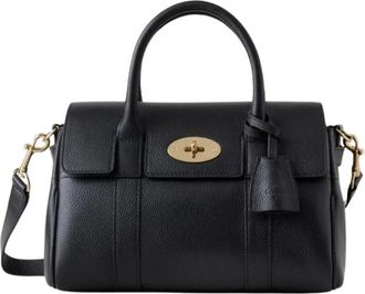 Mulberry Bayswater Satchel - Dames - Handtassen - Zwart - ONE Size - Leer - Tassen