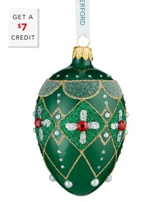 Waterford Holiday Heirlooms Oval Bauble With $7 Credit
