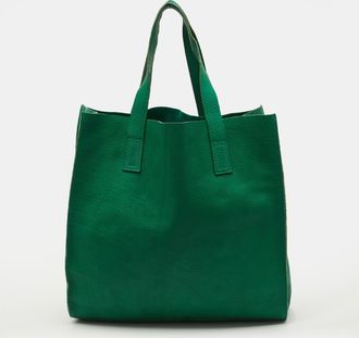Marni Green Leather Vertical Tote