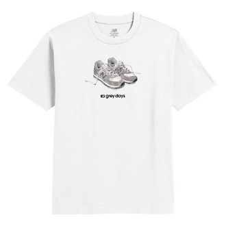 New Balance Hombre Grey Days 574 T-Shirt en Blanco, Algod&oacute;n, Talla 2XL