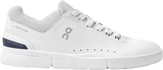On Womens The Roger Advantage Sneakers, White/Ink-white, 10.5