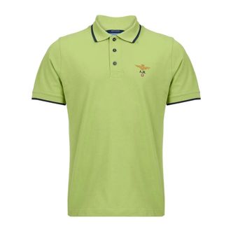 Aeronautica Aeronautica Militare, Polo Shirts, male, Green, Size: 4XL Polo In Piqu&eacute; Di Cotone 261Po1308Up00082