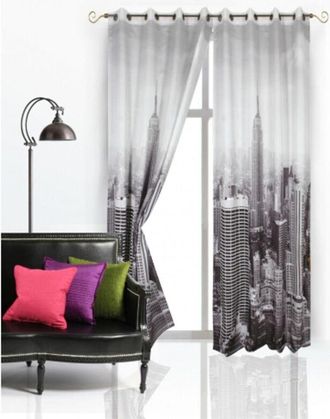 Trade Shop Trade Shop - Tenda New York 140x280cm A Pannello Con Anelli Per Arredo Interni Porta Finestra